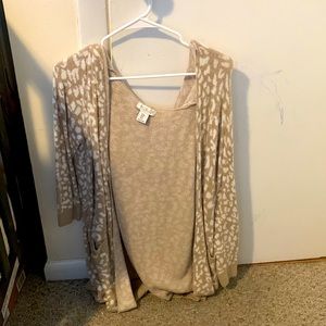 Rachel Zoe light cheetah print sweater
